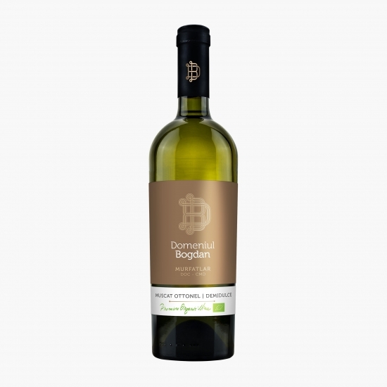 Vin alb demidulce eco Muscat Ottonel, 12.7%, 0.75l