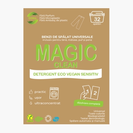 Detergent de rufe bandă Magic Clean Eco Sensitiv 32 buc