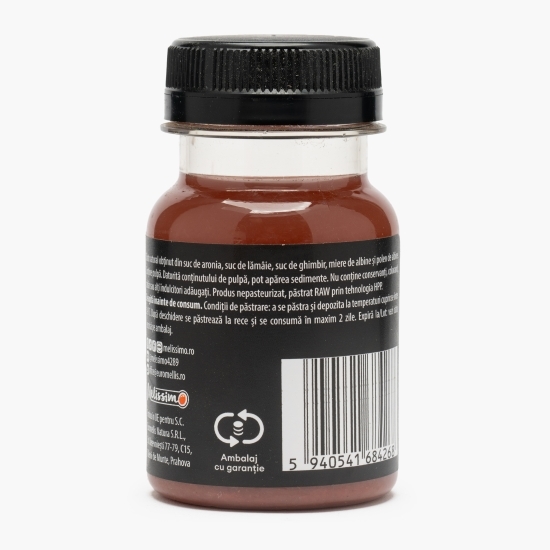 Shot de aronia, lămâie, ghimbir, miere și polen de albine Vitality, 100ml