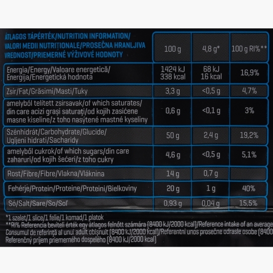 Tartine proteice crocante, fără gluten 100g