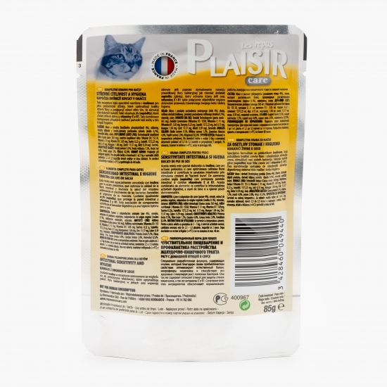 Hrană umedă pentru pisici cu sensibilitate intestinală, 85g, cu pui