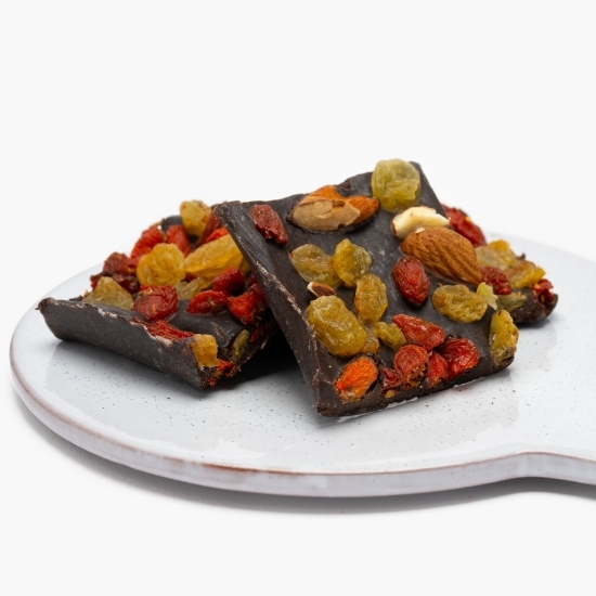 Pure Bites cu cacao, goji, migdale și stafide 60g