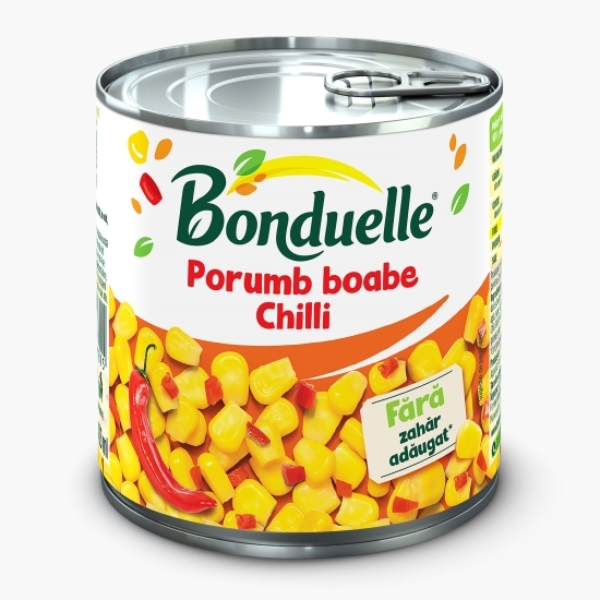 Porumb dulce boabe cu ardei iute 310g