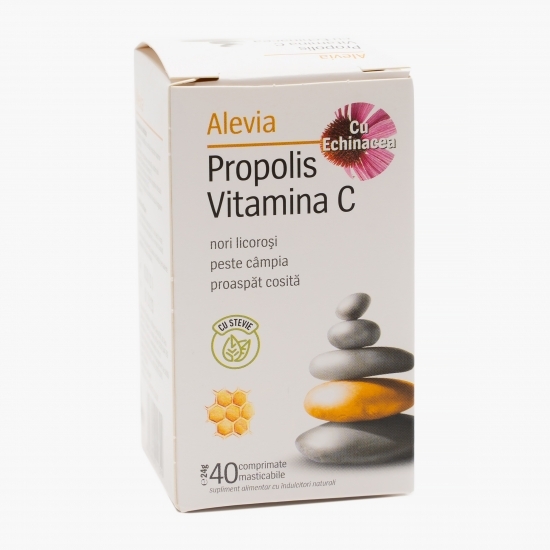Propolis Vitamina C cu echinacea și stevie 40 comprimate masticabile