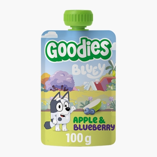Piure de măr și afine Bluey, +3 ani, 4x100g