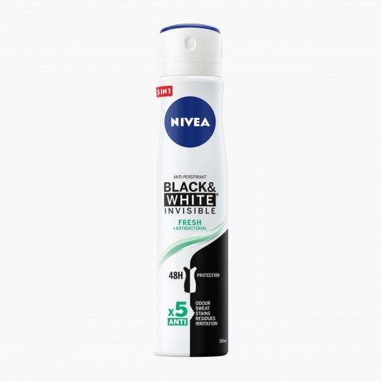 Deodorant spray Invisible for Black & White Fresh 250ml 
