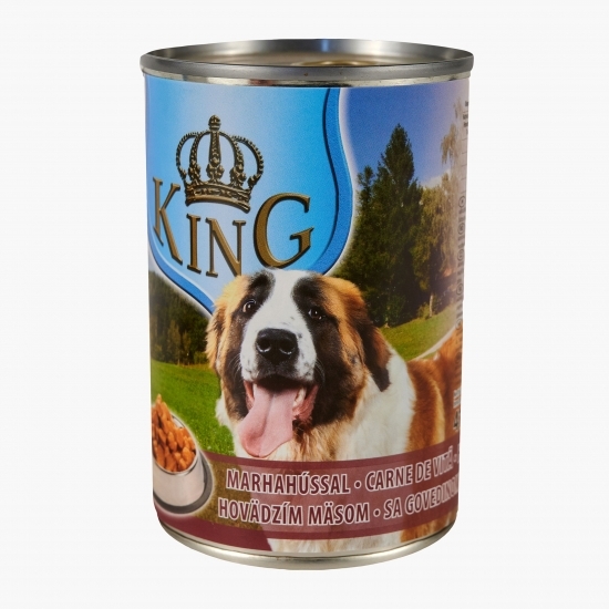 Hrană umedă integrală pentru câini adulți, 415g, cu carne de vită