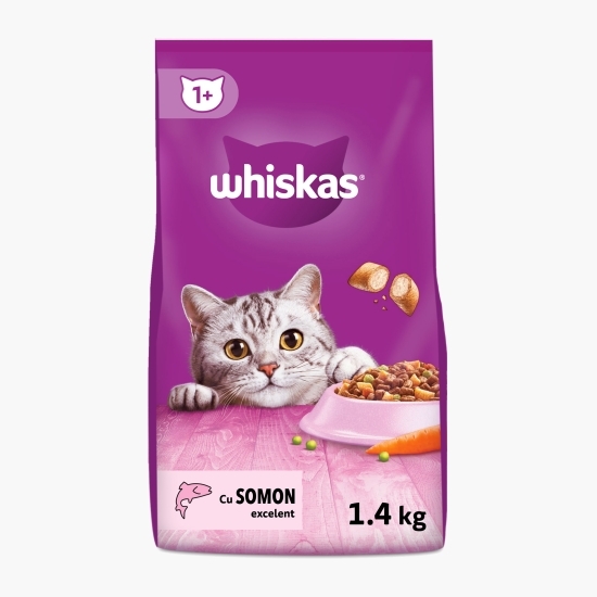 Hrană uscată pentru pisici adulte, 1.4kg, cu somon