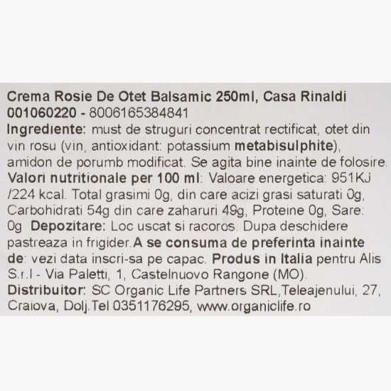Cremă roșie de oțet balsamic 250ml