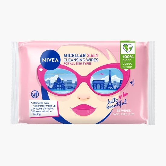 Șervețele demachiante micelare 3în1 25 buc