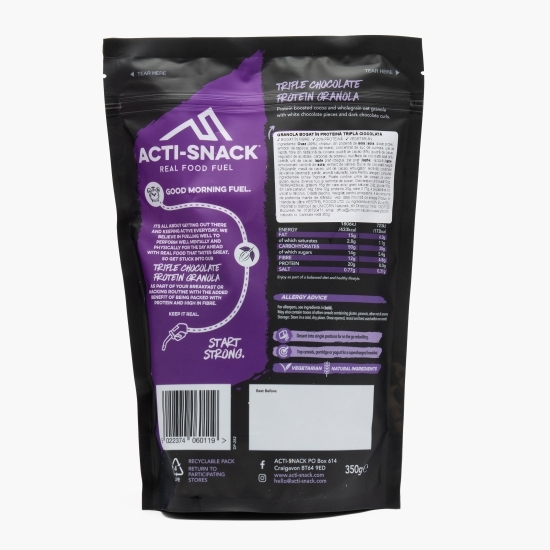 Granola proteică cu ciocolată Triple Chocolate 350g