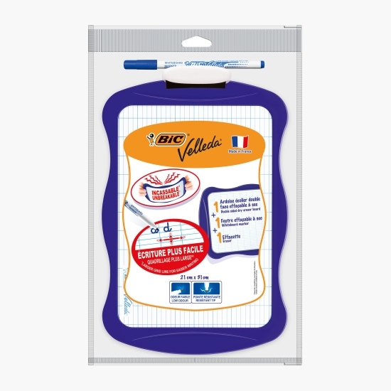 Tablă albă pentru copii Velleda Kids 30x20cm, diverse culori