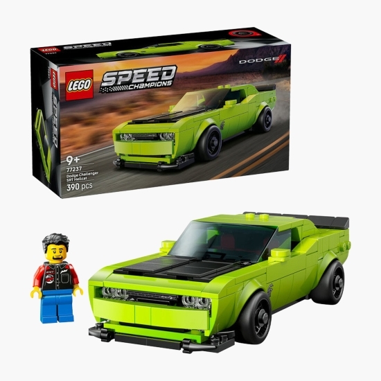 Mașină sport Dodge Challenger SRT Hellcat, 77237 Speed Champions, 390 piese, +9 ani