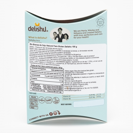 Specialitate eco de caju natural fără gluten 100g