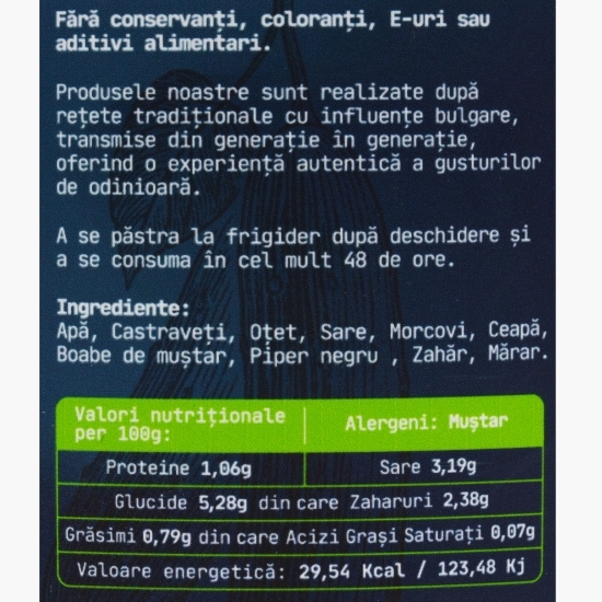 Castraveți în oțet 650g