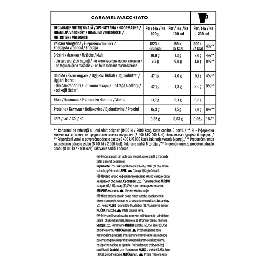 Caramel Macchiato, 6 băuturi, 127.8g, capsule cafea