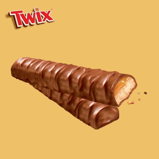 Baton cu biscuit și caramel învelit în ciocolată cu lapte, Xtra 2x37.5 g