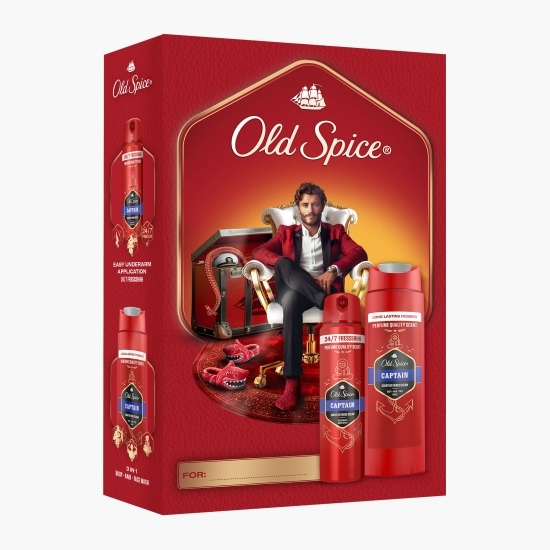 Set Cadou Gentleman (deodorant spray Captain 150ml + gel de duș Captain 250ml)