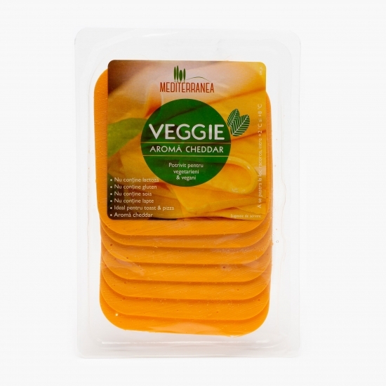 Specialitate vegană cu aromă de cheddar, feliată, Veggie 150g
