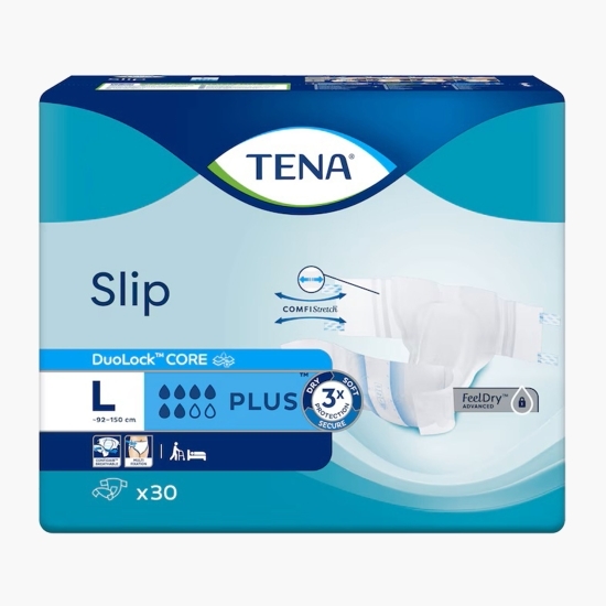 Scutece incontinență adulți Slip Plus, mărime L, 30 buc