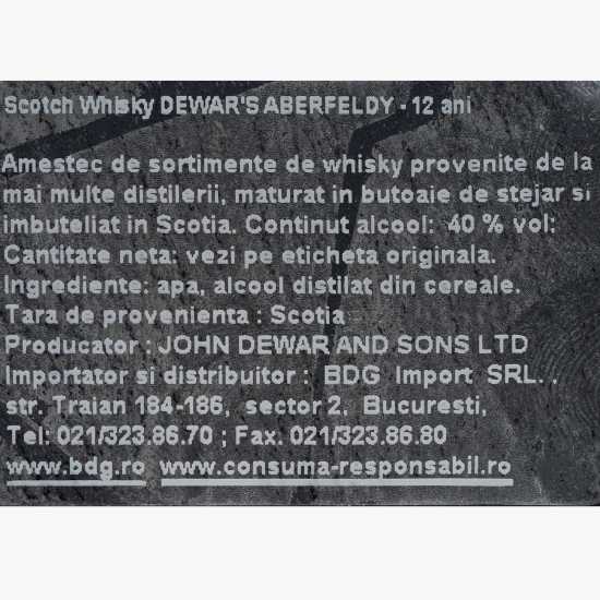 Scotch Single Malt Whisky 12YO, 40%, Scotland 0.7l + cutie