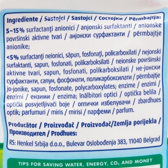 Detergent de rufe pudră automat 20 spălări, 2kg