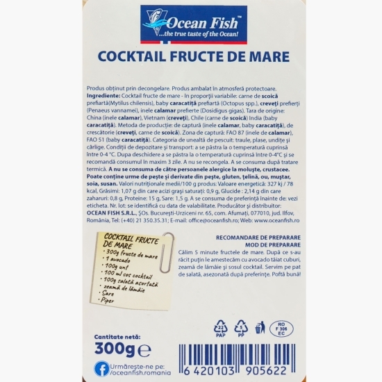Cocktail fructe de mare, decongelat 300g