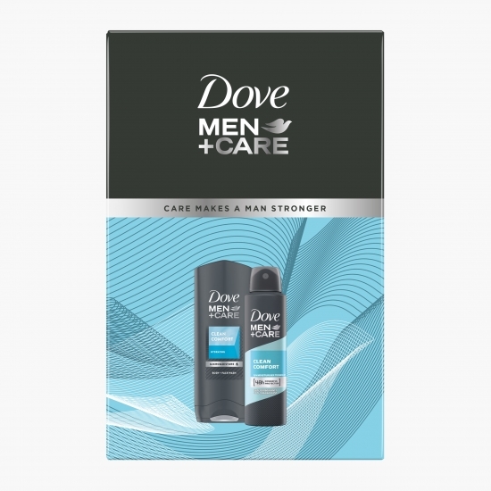 Set cadou Clean Comfort gel de duș 250ml + antiperspirant spray 150ml