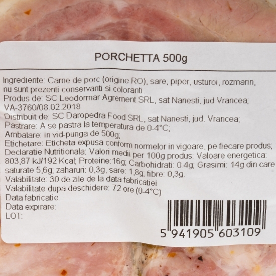 Porchetta 500g