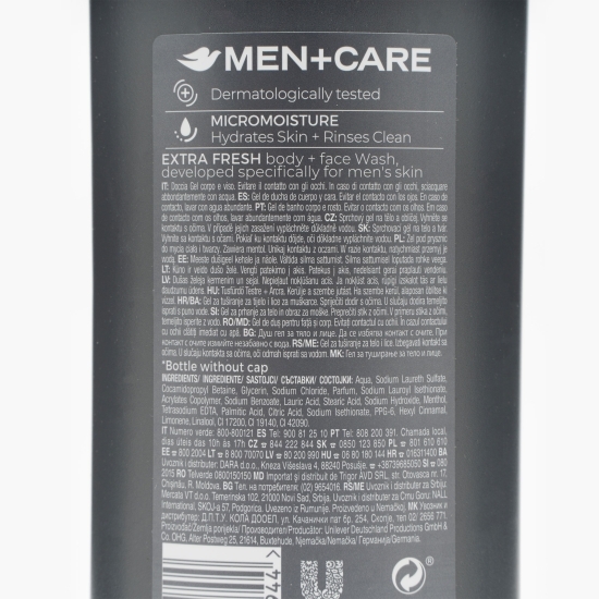 Gel de duș pentru bărbați Men+Care Extra Fresh 400ml