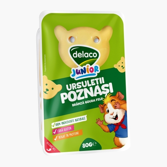 Brânză Gouda Junior Ursuleții Poznași 80g