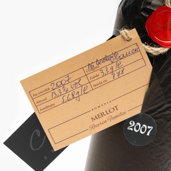 Vin roșu sec Rezerva Familiei Merlot 2007 0.75l