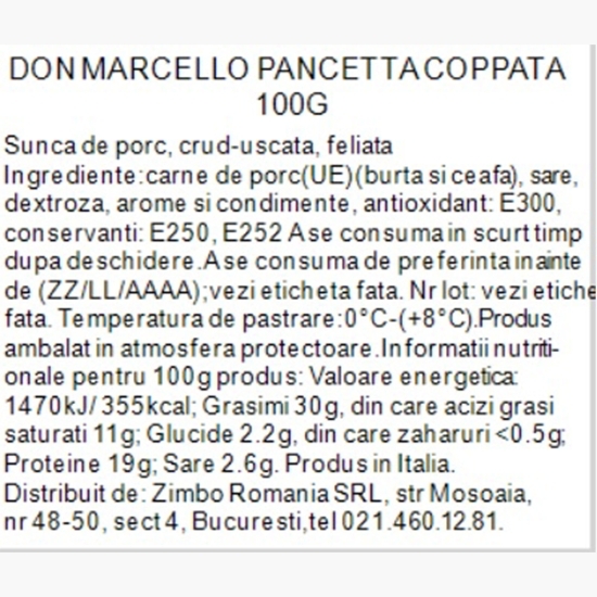 Pancetta Coppata 100g