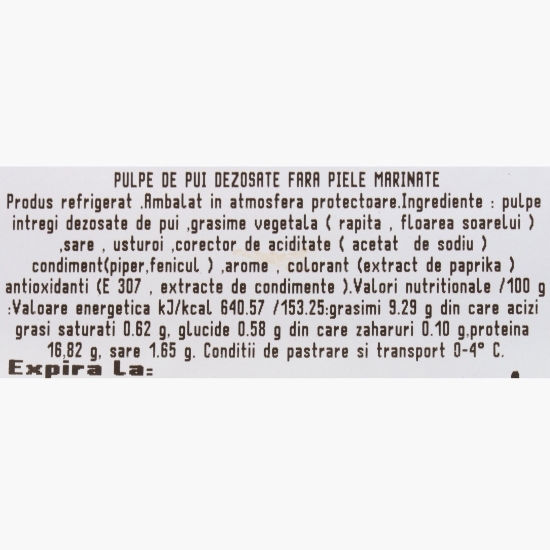 Pulpe de pui dezosate marinate 650g