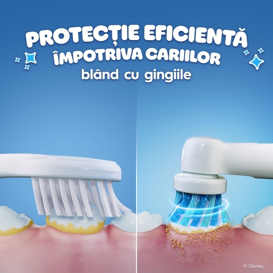 Periuță de dinți electrică Pro Kids Frozen, 2 moduri de periaj, 1 capăt, 4 autocolante, trusă de călătorie, 3+ ani