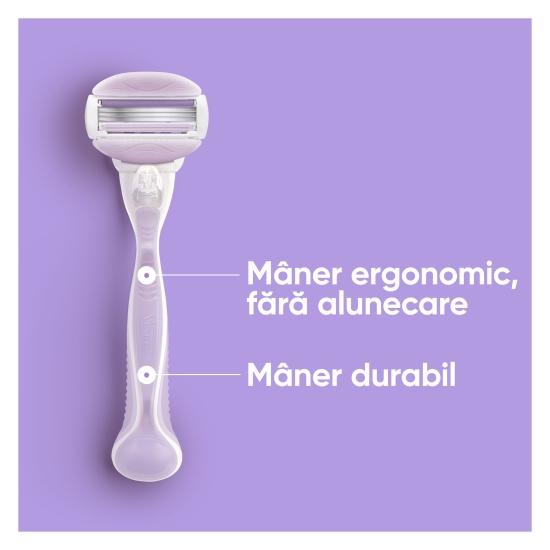Aparat de ras pentru femei ComfortGlide Breeze cu 3 lame, mâner + 2 rezerve