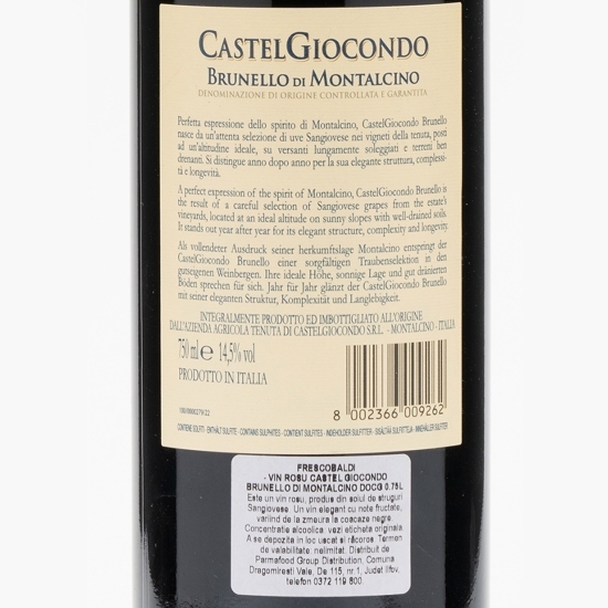 Vin roșu sec Castel Giocondo Brunello di Montalcino, 14.5%, 0.75l