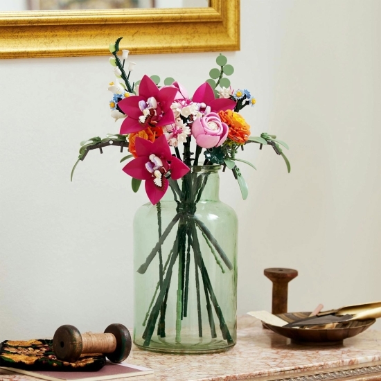 Frumos buchet de flori roz, 10342 Botanicals, 749 piese, +18 ani