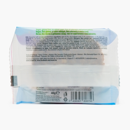 Biscuite vegan cu migdale și prune, fără zahăr adăugat 40g