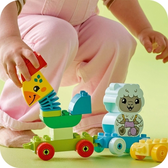 Tren cu animale, 10412 Duplo, 19 piese, +18 luni