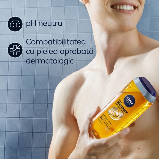 Gel de duș bărbați Boost 3în1, pentru corp, față și păr 0.5l