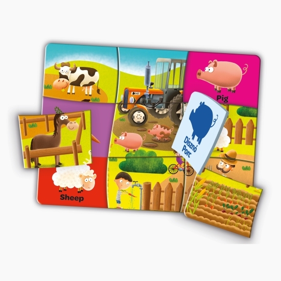 Joc educativ puzzle - engleză pentru preșcolari 3+ ani