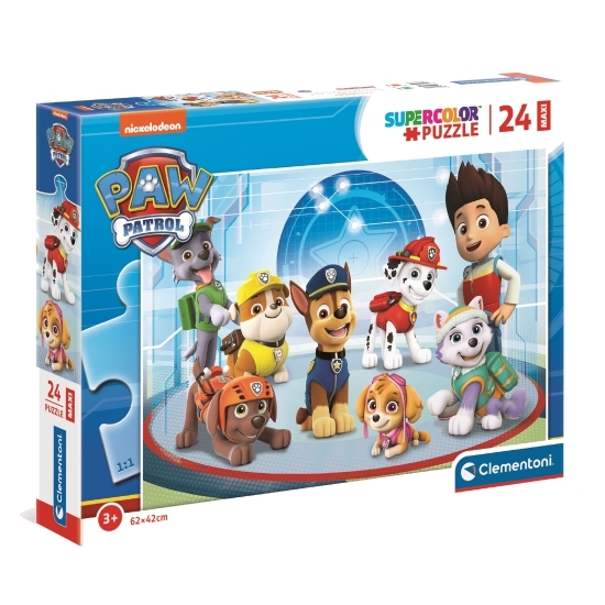 Puzzle supercolor Maxi Paw Patrol 24 piese 3+ ani