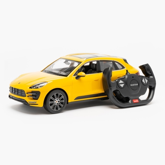 Mașină cu telecomandă Porsche Macan Turbo galbenă 3+ ani