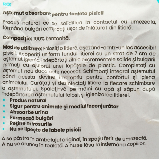 Așternut igienic pentru litieră Clasic 5kg
