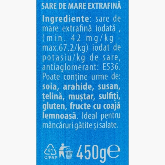 Solniță cu sare de mare extrafină 450g