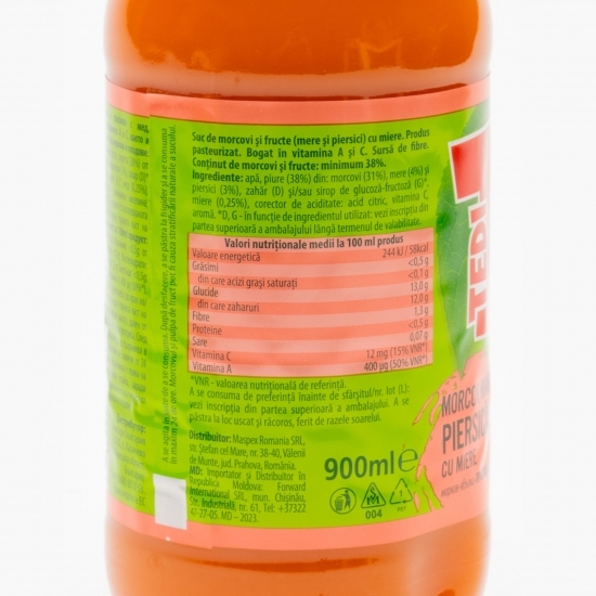 Suc de morcov, măr și persică 900ml