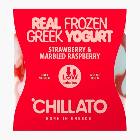 Iaurt grecesc înghețat cu căpșuni și zmeură 450ml (350g)