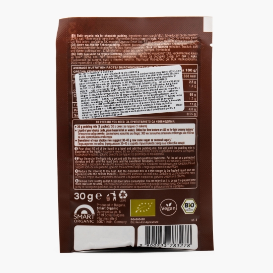 Mix eco pentru budincă de ciocolată, neîndulcit, fără gluten 30g