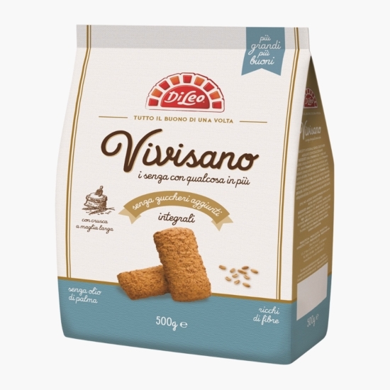 Biscuiți integrali, fără zahăr adăugat 500g
